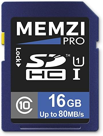 MEMZI PRO 16gb Класа 10 80MB / s Sdhc Мемориска Картичка За Никон DL Или Никон 1 Серија Дигитални Камери