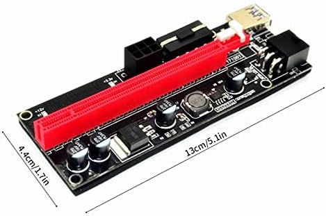 Конектори 4-парчиња сет USB 3.0 PCI-E Riser Ver 009S Express 1x 4x 8x 16x Extender Riser Adapter картичка SATA 15pin до 6 пински напорен