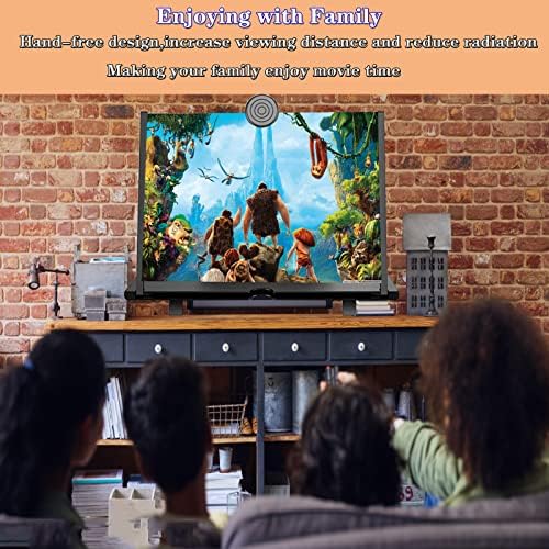 12 Зголемувач на екранот за мобилниот телефон - 3D HD Sainking Projector Screen Expranger Expanders for Movies, видеа и игри - Стенд на телефон