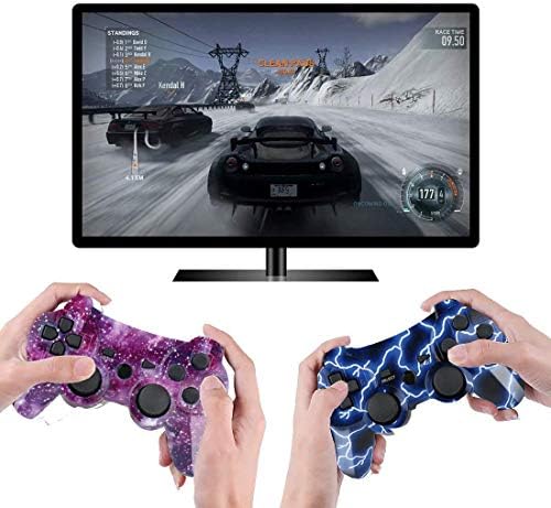 Контролер на Burcica PS3 Controller 2 Пакет безжично движење сетила со двојна вибрација Надграден контролер за игри за Sony Play Station