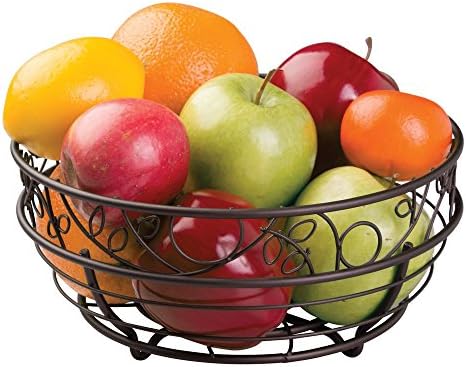 Idesign Twigz Wire Fruit Bowl Centerpeece for countertops, табели, табели, бифе, фрижидери, бронза