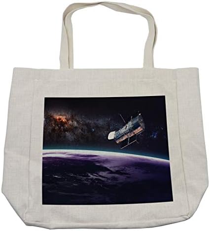 Торба за купување торбичка за Амбесон Хабл, снимен од вистинскиот живот, снимен во вселенски вселенски брод, соблекува футуристички состав,