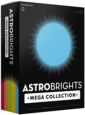 Мега колекција Astrobrights, 8,5 x 11 и мега колекција, обоена хартија, 625 листови и мега колекција, обоен картон, класичен