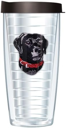 Црна Лабораторија Кученце Куче Лице со Црн Капак Тамблер Чаша 16 Мл | Фантастично Задржување На Температурата, Топлинска Изолација! Машина за