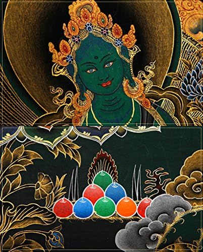 Тибет Тибетан Тангака Тангкас Буди будистичка уметност минерална слика 084