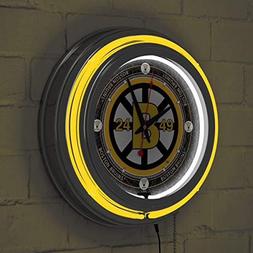 Гроздобер Бостон Бруинс® Неонски Часовник - 14 Инчен Дијаметар