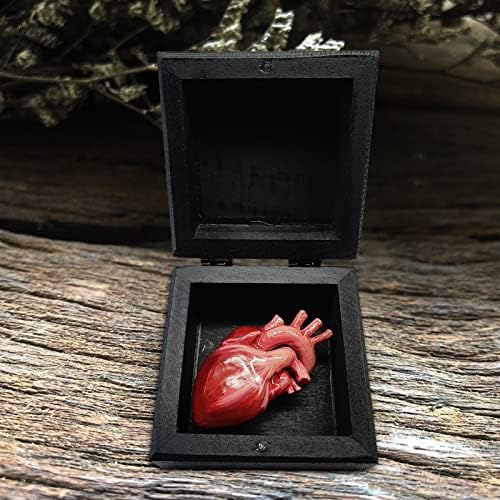 3Д моето срце во кутија рачно изработена врежана форма на срцев подарок дрвени за неа или него - Божиќ, Денот на вineубените, Денот