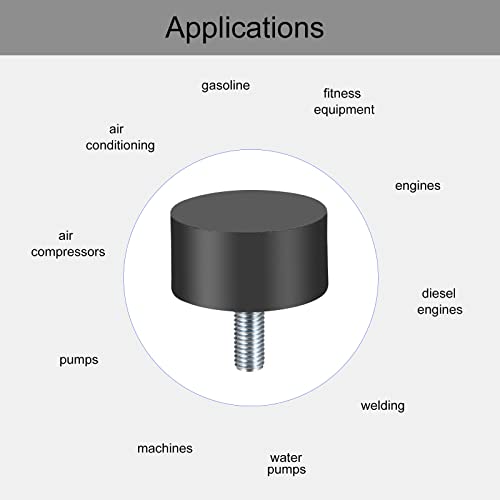 Гумени столпчиња за металикс, гумени цилиндрични вибрации изолатори - за фитнес опрема, воздушни компресори, бензински мотори
