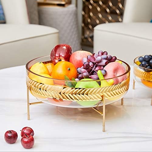 Quul златен лист образец овошје јадење метални загради за држачи за украси за десертни плочи десертни плочи