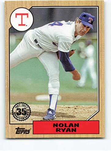 2022 Ажурирање на Топс 1987 Бејзбол 87TBU-34 Nolan Ryan Texas Rangers Baseball NM-MT