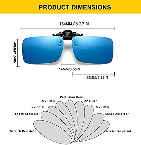 Волкбем Поларизиран клип на очила за сонце за рецепт/миопија очила на отворено/возење