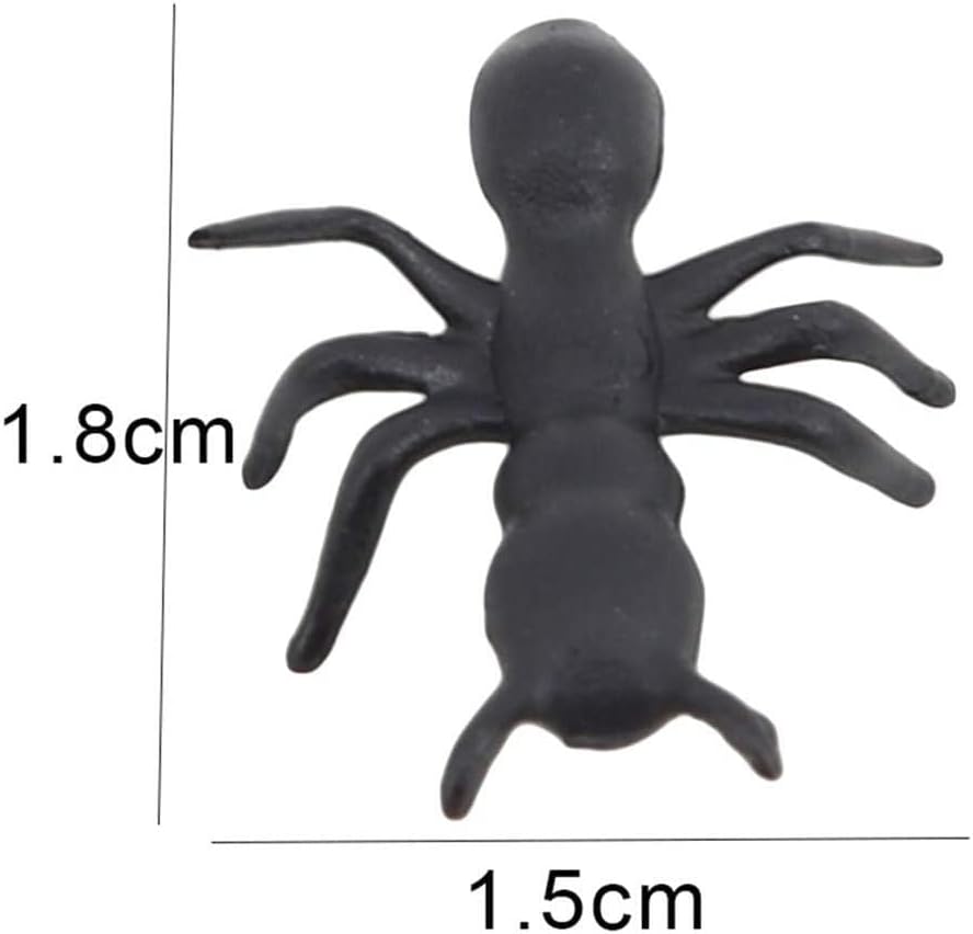 100 парчиња лажна црна мравка реална имитација за реквизити на Ноќта на вештерките, едноставен и софистициран дизајн