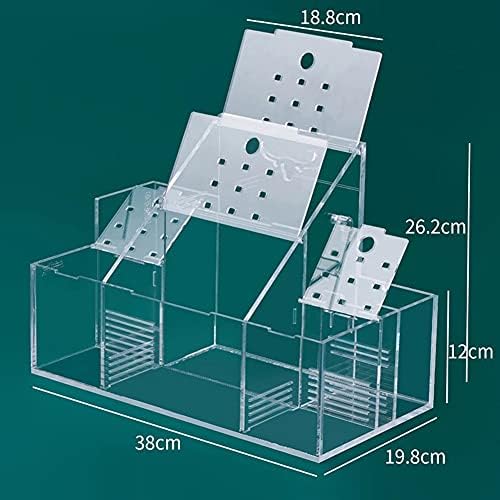 Вибфзтт-188 Аквариумски Аквариум Акрилна Мала Кутија За Изолација На Риби Транспарентна Кутија За Репродукција Креативна Работна Површина Бета