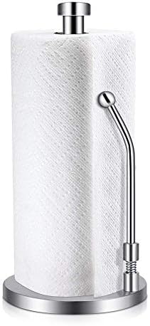 Syksol Guangming - држач за хартиена крпа не'рѓосувачки челик држач за стоење на ткиво со една рака солза, совршен модерен дизајн за кујна ги чува