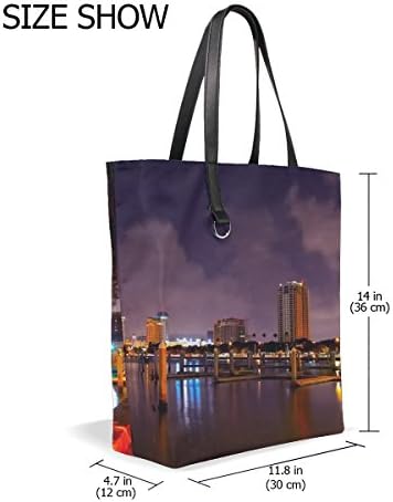 Санкт Петербург Флорида Панорама Сити Ривер плажа Тота торба чанта чанта за жени девојки