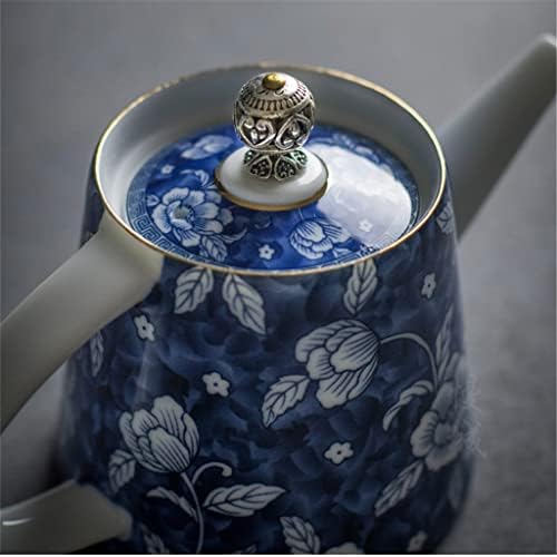 Kutdyk сина и бела порцеланска керамичка чајник чајник ретро керамички рачно изработен чај сет котел чај сет