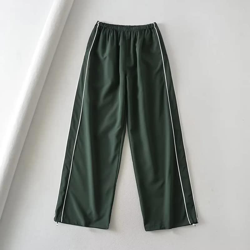 Mangmao жени y2k панталони y2k облека падобран панталони со високи панталони со половини со џебови трендовски буги џемпери