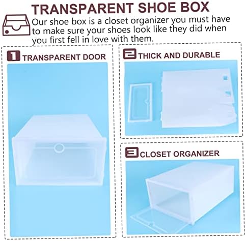 Cabilock 2pcs кутија чист сад со капаци за чевли за чевли за чевли за чевли за чевли за складирање чевли кутија за чевли контејнери чевли кутии