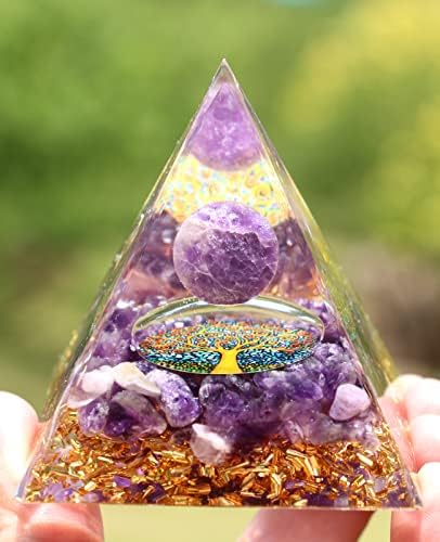 Оргон пирамида кристали и лековити камења, генератор на енергија од кристал камен за јога реики