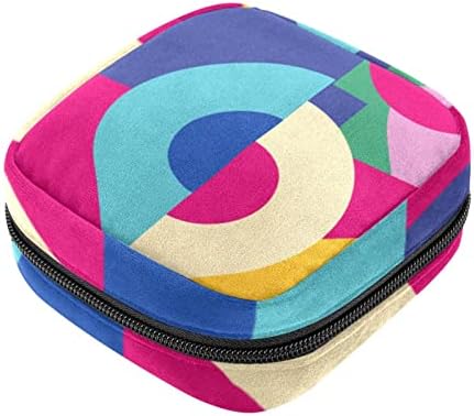 Торба за период на санитарна салфетка, санитарна торба за женски подлога санитарна подлога торбички за девојчиња дами, модерна геометриска