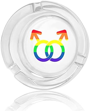 Геј Loveубов ЛГБТ производи стакло од пепел за цигари со ленти за пепел за домашна канцеларија и ресторани