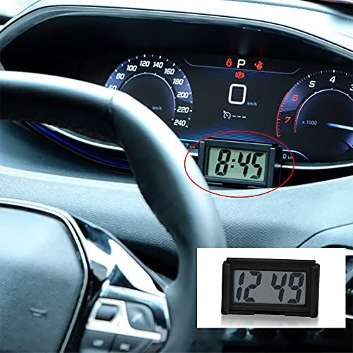 Универзален автомобил часовник правоаголен стап-електронски паметен табла за часовници на часовници отпорен на црна боја