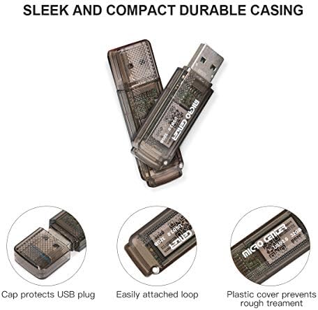 Micro Center Superspeed 5 пакет 32 GB USB 3.0 Flash Drive Gum Големина Меморија за мемориски палецот погон за складирање на податоци