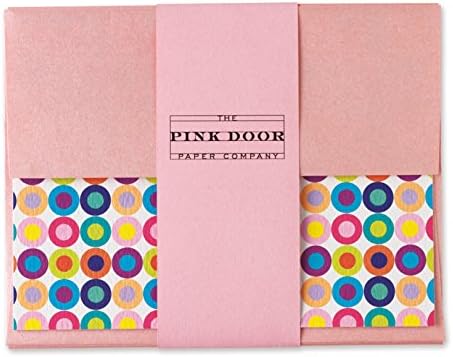 Компанија за розова врата за хартија Notecard Set, Vogue, сет од 6