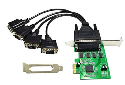 4 порта сериски RS232 RS-232 COM порта до PCI-E Express PCIE адаптер со кабел 9904 чип