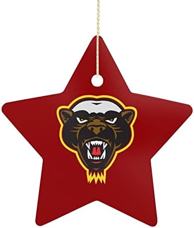 Ангерски мед-брадавица керамичка сувенир starвезда Божиќни украси новогодишна елка што виси украс моделирани Божиќни украси