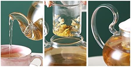 ZLXDP нордиски стил варен овошен чај чај чај чај цвет чајник поставен чај чај сет стаклен свеќа загревање подароци