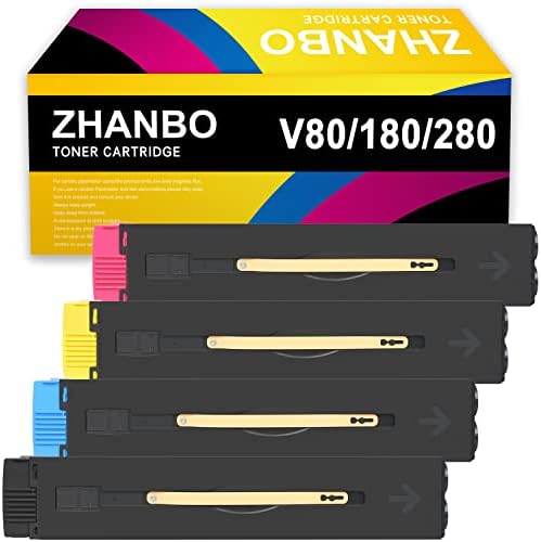 Zhanbo 006R01642 006R01643 006R01644 006R01645 Замена на касети со тонер за преработени тонер за Xerox Versant 80 Versant 180 Versant 280 V180 V280 V280 Printers 22,000 страници