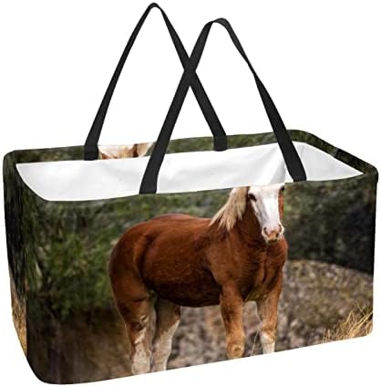 Кошар за еднократно шопинг коњски преносен преклопен пикник намирници торбички за перење торба за торба за купување тота