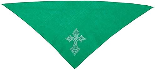 Производи за миленичиња од Мираж Крст Rhinestone bandana, голема, смарагдна зелена боја