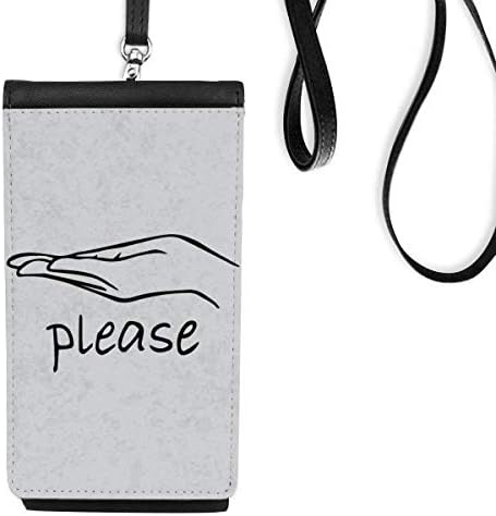 Црна хулалност персонализиран гест телефонски паричник чанта што виси мобилна торбичка црн џеб