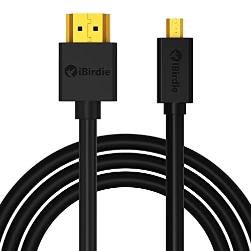Кабел за оптички влакна на Ibirdie HDMI 50 стапки со микро HDMI и стандарден HDMI конектор компатибилен со GoPro Hero 7 6 5, Raspberry