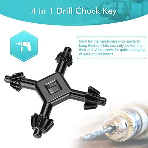 4 Way Chuck Key, Universal 4 in 1 Drible Chuck Key за затегнување вежби Чак Универзална комбинација рака