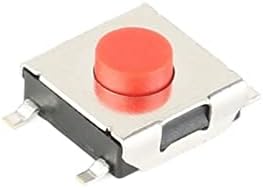 GoOffy Limit Switch 100pcs Flat Red SMD 5PIN 6x6 TACT PUSH CONTCH SWITCH 6 * 6 * 3.1MM 6x6x2.5mm 6x6x3.7mm Micro Switch 6x6x3.1mm
