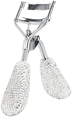 Bling Rhinestone Curlers Curlers Не'рѓосувачки челик природно и долготрајно трепкање на трепките за сите заоблени карачи за камшик