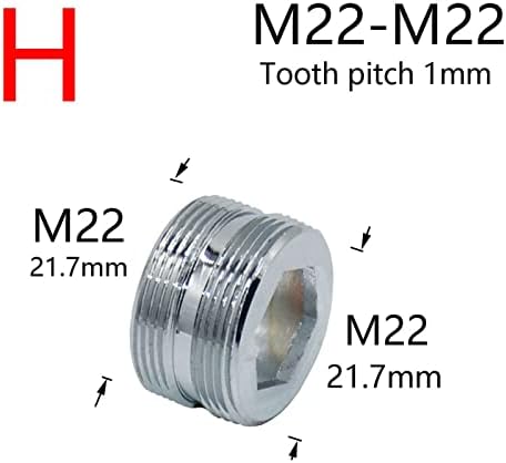 Спојка за славина За вода М16 М18 М20 М22 М24 М28 Конектор За Конец За Меурчиња Кујна И Додатоци За Бања Сребрени 1 парчиња