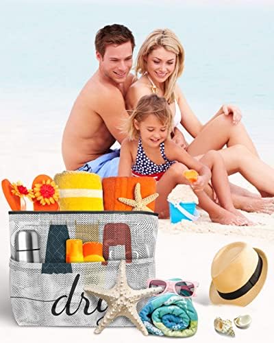 Алишта за сушење облека за плажа торба за тота за жени, едноставна линија за облека, решетки за плажа, водоотпорни песочни, отворено пикник за