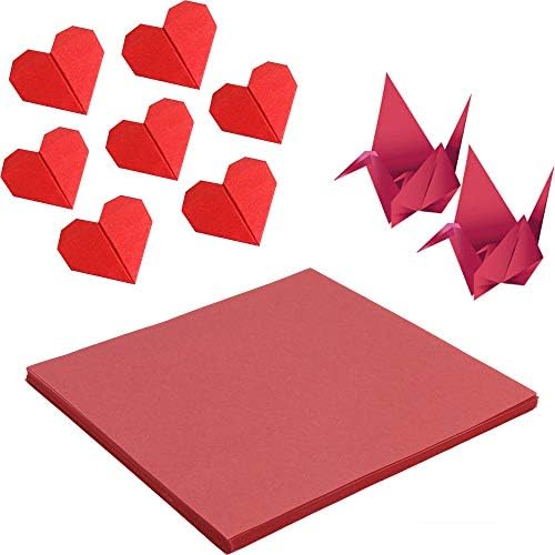 50 парчиња Црвена Праска Срца Оригами Хартија Оригами Хартија За Оригами Хартија За Оригами Хартија За Оригами