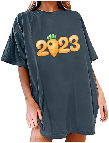 Кралска сина удобност боја 2023 Облека Краток ракав Графички бренд блуза маичка за дами летни есенски екипаж вратот на вратот LD LD S