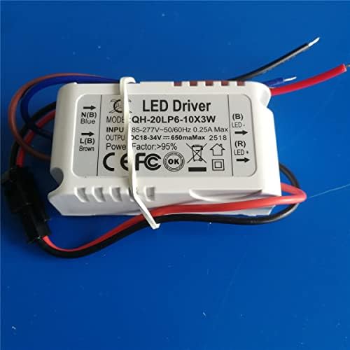 10 парчиња 3W со голема моќност LED бело црвено зелено сино UV целосен спектар LED 380-840NM +1PCS 6-10X3W 600MA LED возач DIY-