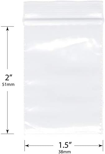 Плимор патент што може да се повлече од пластични кеси, 2 мил, 1,5 x 2