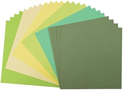 Vaessen Creative Florence Scrapbook Paper Cardstock, хартија, зелена, 12 x 12-инчи, 24 листови