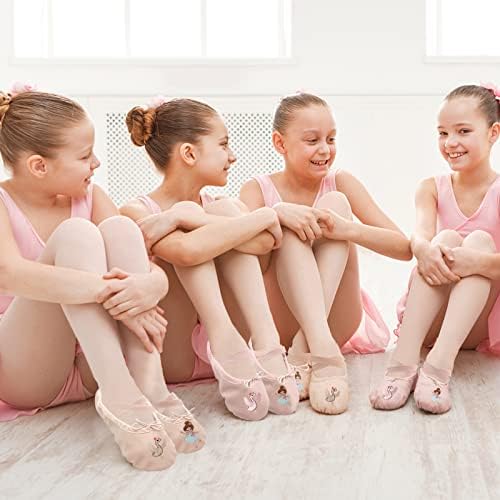 Niphydar 3T/4T/5T/6T/6T TODDLER BALET BALET SHOES кожа балетски влечки за девојчиња, чевли за танцување со целосни сили за девојчиња