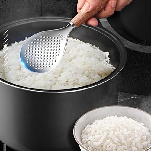 Коајус ориз лопатка лажица не'рѓосувачки челик: Не стапка со лепена храна што служи лажица лажичка кујна прибор за домашен ресторан хотел