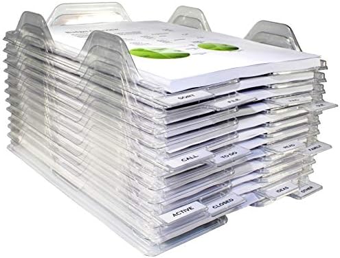 Организатори на датотеки Ezstax - Големина на буквата, ленти за ладење за биро - за канцелариски датотеки, пошта, документи - 48 пакет