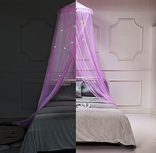 Менгерси кревет крошна за девојчиња, крошна за кревет девојки декор, крошна кревет завеси за покривање на шатор за кревет деца
